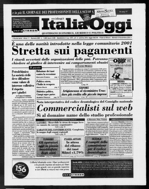 Italia oggi : quotidiano di economia finanza e politica